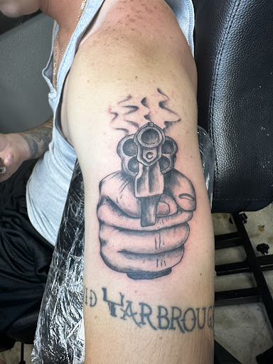 Explore tool tattoo ideas, creative tattoo ideas in Beaumont, available at Artistic Pleasures Tattoos & Piercing Studio & Tattoo Supplies