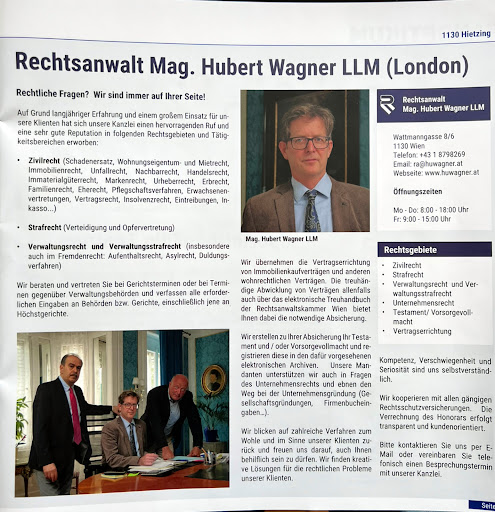 Rechtsanwalt Mag. Hubert Wagner LLM
