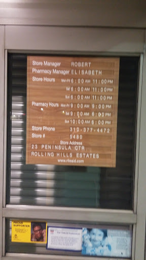 Pharmacy «Rite Aid», reviews and photos, 23 Peninsula Center, Rolling Hills Estates, CA 90274, USA