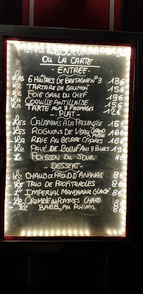 Menu / carte de Restaurant La Sirène à Le Havre