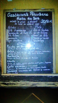 Mi Perú à Paris menu