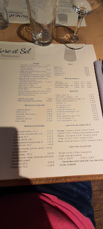 Poivre et Sel à Blois menu