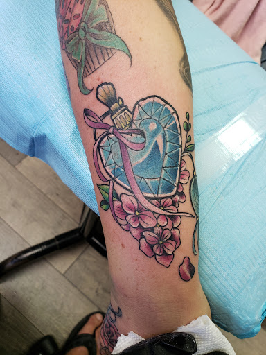 Explore map tattoo ideas, creative tattoo ideas in Brentwood, available at Eleven Mag Tattoo