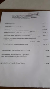 Gasthof Seeklause à Pfedelbach menu