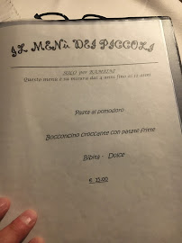 Menu / carte de L'Amaca All'Eco à Piediluco