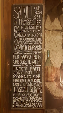 Osteria La casa delle Api à Castel di Lama menu