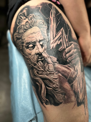 Explore electrician tattoo ideas, creative tattoo ideas in Abilene, available at Lino Ink Tattoo Studio