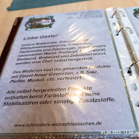 Schneider's Weinschlösschen à Wiesbaden menu