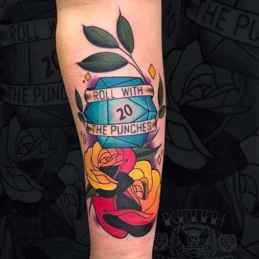 Explore oogie boogie tattoo ideas, creative tattoo ideas in Monroe, available at Vivid Art Tattoos