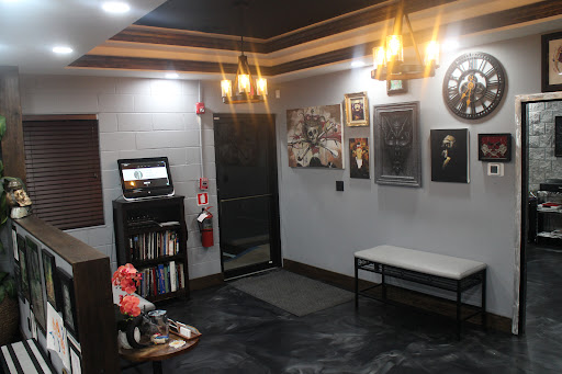 Explore dark art tattoo ideas, creative tattoo ideas in Medford, available at Michael Angelo Ink