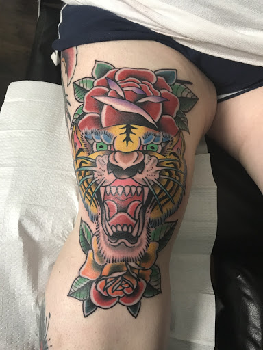 Find leo constellation tattoo ideas for your next unique tattoo in Kingsford at Deft Tattoo Studio
