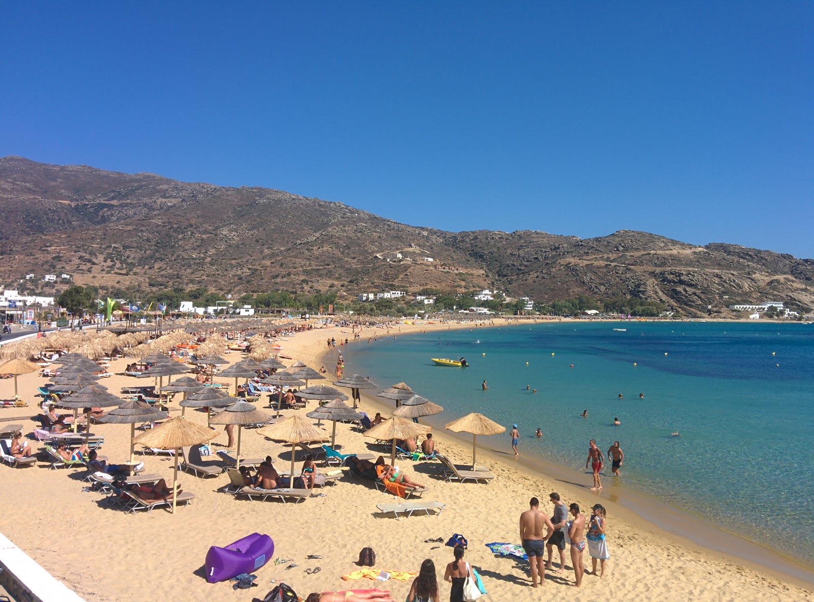 Photo of Mylopotas beach with green pure water surface