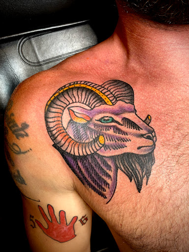 Explore leg tattoo idea, creative tattoo ideas in Charlottesville, available at Have Heart Tattoo