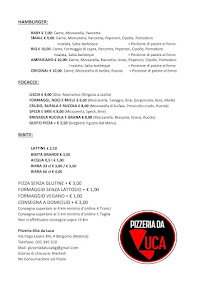 Menu du Pizzerìa Alta à Bergamo