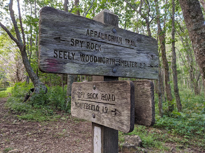 Spy Rock road and Appalachian Trail junction