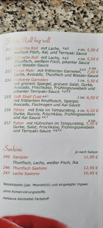 Restaurant chinois HT-Chinesische Spezialitäten und Sushi à Tauberbischofsheim - menu / carte