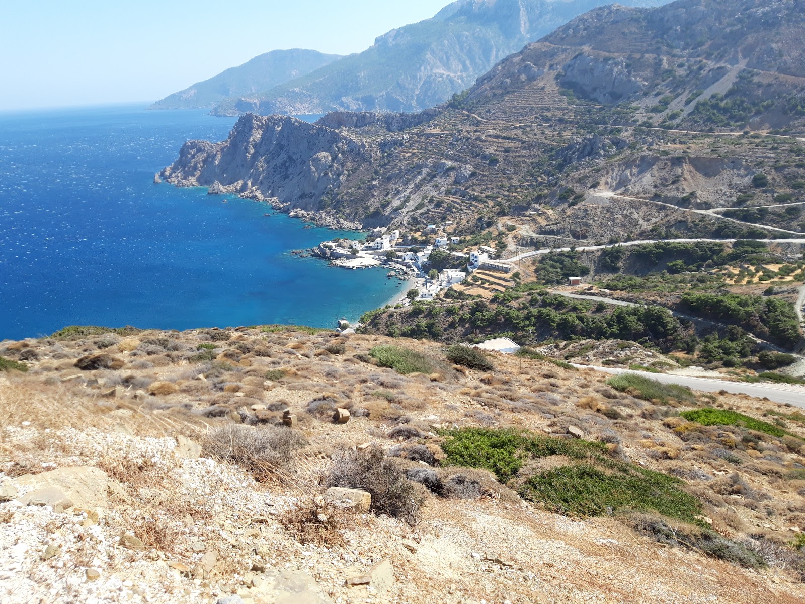 Foto van Agios Nikolaos beach met kleine baai