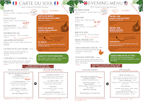 Menu du Le Beef Paradis Steakhouse restaurant de viande maturée et d'exception à Paris