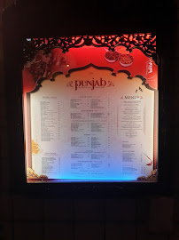 Carte du Restaurant Punjab indien à Montigny-le-Bretonneux
