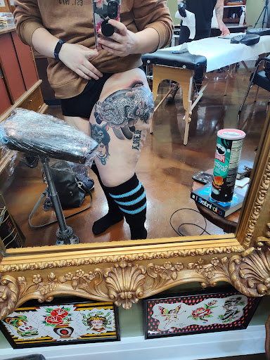 Explore upper shoulder tattoo ideas, creative tattoo ideas in Wyandotte, available at Mothra Tattoo Studios