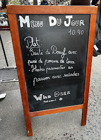 Wild Deer à Paris menu