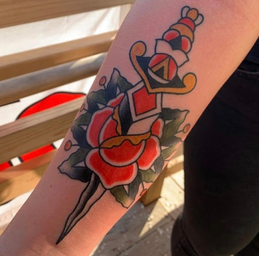 Explore construction tattoo ideas, creative tattoo ideas in Lake Villa, available at Eternal Tiger Tattoo