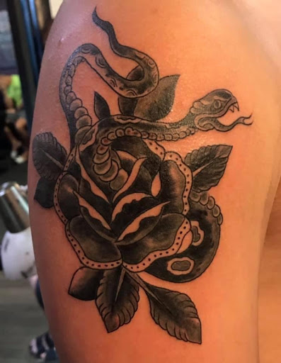 Explore electric guitar tattoo ideas, creative tattoo ideas in Orange Park, available at Big City Tattoo and Piercing