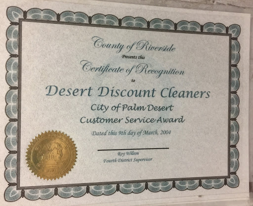 Dry Cleaner «Desert Discount Cleaners», reviews and photos, 44100 Jefferson St, Indio, CA 92201, USA