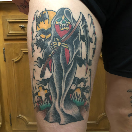 Explore cherubim tattoo ideas, creative tattoo ideas in Northfield, available at Trifecta Tattoo Parlor