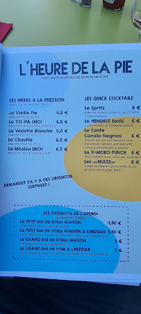 Bistro La Vieille Pie à Paris (la carte)