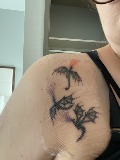 Explore life and death sleeve tattoo ideas, creative tattoo ideas in Saint Marys, available at Eastern Sun Cosmetics