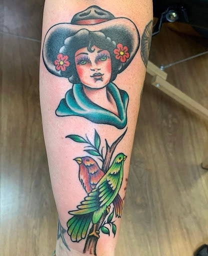 Explore tattoo idea legs, creative tattoo ideas in Muncie, available at Fox & Sparrow Tattoo