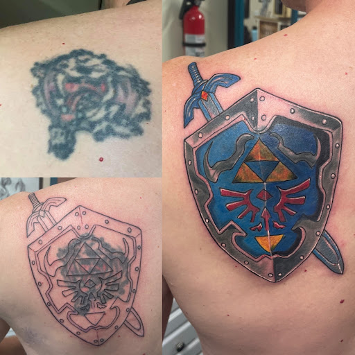 Explore tattoo ideas for mens sleeves, creative tattoo ideas in Traverse City, available at Pinups & Needles