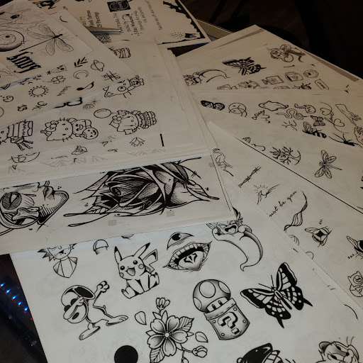 Explore small patchwork tattoo ideas, creative tattoo ideas in Tyler, available at Skin Science Tattoo & Piercing