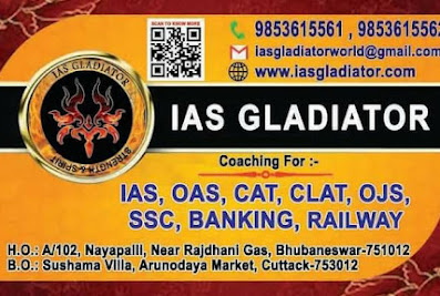 IAS Gladiator | IAS | OAS | CAT | CLAT | SSC | BANKING | RAILWAY |