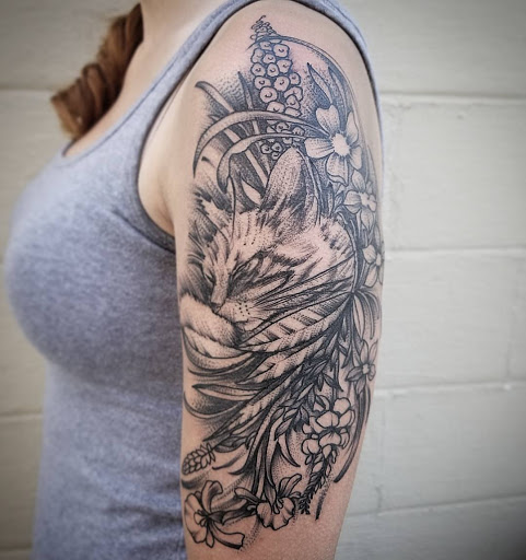 Explore wrench tattoo ideas, creative tattoo ideas in Ann Arbor, available at Lucky Monkey Tattoo Parlour