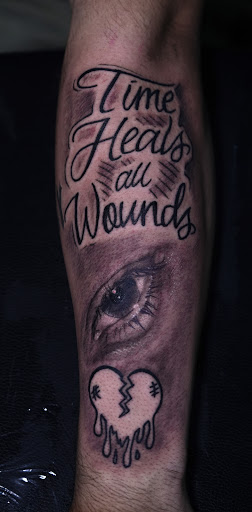 Explore girlfriend name tattoo ideas on chest, creative tattoo ideas in Destin, available at Destin Tattoo Company