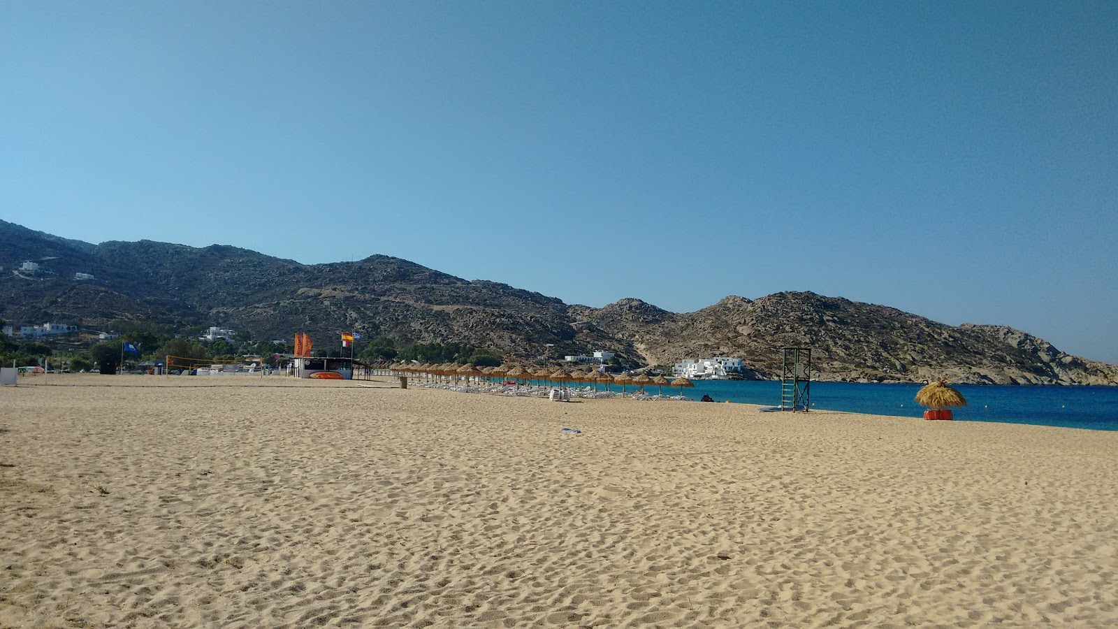 Photo of Mylopotas beach with partly clean level of cleanliness