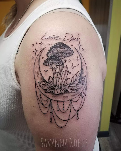 Explore hand skull tattoo ideas, creative tattoo ideas in Rice Lake, available at Bombshell Tattoo & Body Piercing