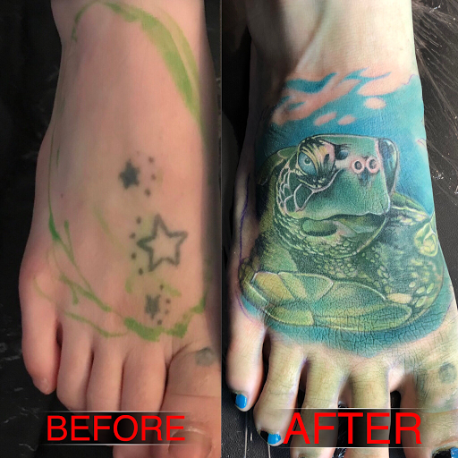 Explore 2 names tattoo ideas, creative tattoo ideas in Kailua Kona, available at Packing Ink Tattoos