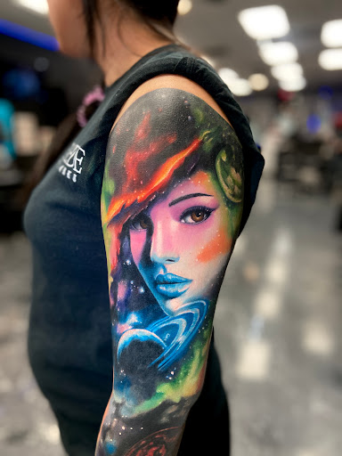 Explore shooting star tattoo ideas, creative tattoo ideas in Mesa, available at Next Wave Tattoos and Piercings