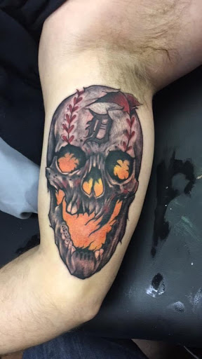 Explore batman logo tattoo ideas, creative tattoo ideas in Troy, available at All In Tattoo Co.