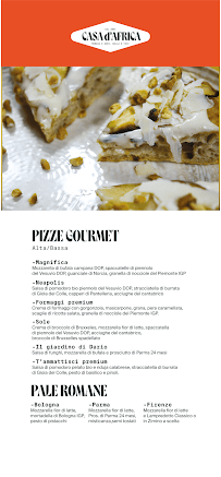 Menu / carte de Casa d'Africa - Pizzeria Gourmet e Cucina Toscana - Ristorante con Piscina e Giardino à Cerreto Guidi