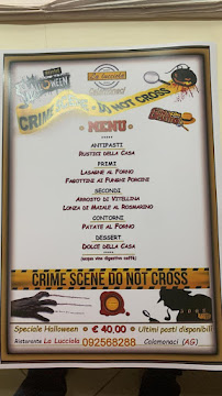 Carte du La Lucciola ristorante pizzeria à Calamonaci