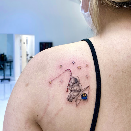 Explore lonely tattoo ideas, creative tattoo ideas in Orange, available at Baron Art Tattoo