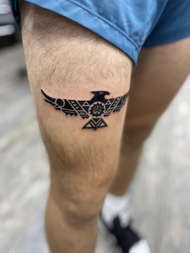 Explore cool thigh tattoo ideas, creative tattoo ideas in El Paso, available at American Tattoo Society of Ft Bliss