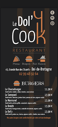 Menu / carte de Le Dol'y Cook à Dol-de-Bretagne