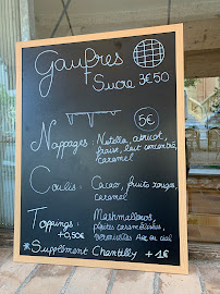 Menu / carte de Le Glacier de Vence à Vence