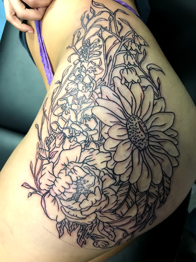 Explore laugh now cry later tattoo ideas, creative tattoo ideas in Muncie, available at The Tattoo Studio