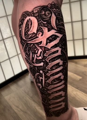 Explore embroidery tattoo ideas, creative tattoo ideas in Modesto, available at Dying Art Tattoo